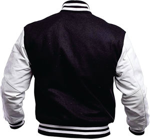 Chaqueta de bombardero de béisbol Varsity de lana personalizada para hombre, chaqueta de béisbol universitaria con letras de seda bordadas en blanco para hombre - Product Image 6