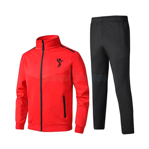 Trinda Fitness Custom Logo 2-Piece XL Plus Size Men's Adults Winter <b>Tracksuit</b> Casual Streetwear Midweight <b>Polyester</b>/Cotton - Product Image 2