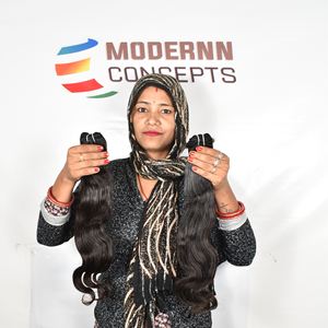 Extensions de Cheveux Humains Indiens Vierges Naturels Bodywave à Cuticule Alignée, de Couleur Noire, Style Vague Profonde, 100% - Product Image 2