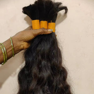 Cabello humano a granel alaigned cutícula sin procesar 100% SUR DE LA India. cabello humano a granel sin trama de donante único vrigin - Product Image 1