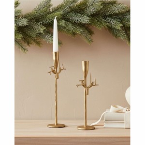 Wholesale <b>Decorative</b> Brass Look Golden Candelabra Abstract Deer Horn/<b>Tree</b> Branch Candle Stick Holders for Home Candle Stand - Product Image 1