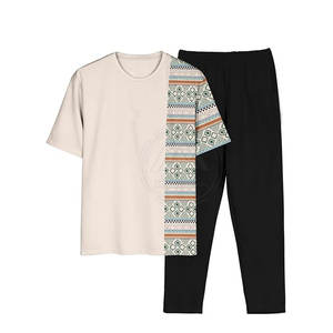 ชุดเสื้อยืดและกางเกงขายาวสำหรับผู้ชายชุดเสื้อยืดและกางเกงสำหรับผู้ชายขายดีสไตล์พรีเมียม - Product Image 1