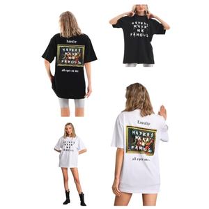 T-shirt surdimensionné Streetwear Imprimé vintage surdimensionné Imprimé surdimensionné en coton lourd pour femmes et unisexe - Product Image 1