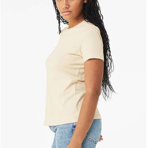 เสื้อยืดแขนสั้นของผู้หญิง CVC ผ้าแคนวาสระบายอากาศได้กำหนดเอง - Product Image 3