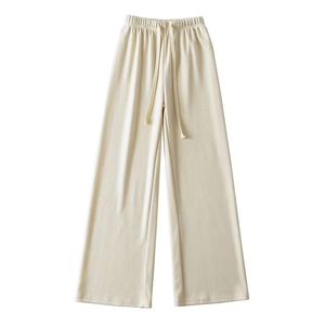 High Quality Polyester/Cotton Regular Fit Straight <b>Sweatpants</b> <b>Women</b> Casual Gym Stacked <b>Sweatpants</b> Pockets Fleece Fabric - Product Image 3
