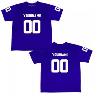 เสื้อเจอร์ซีย์ฟุตบอลมหาวิทยาลัยแบบสั้นเสื้อถักลายระบายระบายระบายได้ดีมีการเย็บชื่อ - Product Image 2