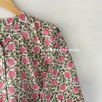 Robe longue élégante à imprimé floral pour filles, robe longue d'été confortable disponible en gros à prix de gros en provenance d'Inde