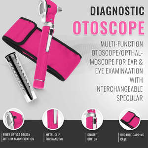 Otoscope manuel portable en acier inoxydable, LED haute luminosité, instrument médical, lentille transparente, soins des oreilles en famille, examen régulier - Product Image 4