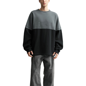 Sweatshirts unisexes oversize 100% en molleton de coton col rond personnalisés avec logo brodé coupe unie personnalisée uni XS hiver - Product Image 4