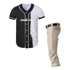 Vêtements de sport légers pour équipes, ensemble de tenue de baseball pour hommes, maillot à boutons, fabricant OEM ODM - Product Image 1