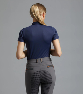 Haut d'équitation pour femme en tissu extensible athlétique, élégant, respirant, absorbant l'humidité, confortable, léger et performant - Product Image 3