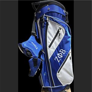 ZETA PHI BETA <b>GOLF</b> <b>BAGS</b>, ZETA SORORITY <b>GOLF</b> <b>BAG</b>, GREEK BLUE & WHITE <b>GOLF</b> <b>BAG</b> - Product Image 1