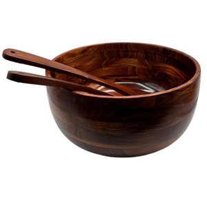 Ensemble de saladiers en bois d'acacia de qualité supérieure, grands bols de service en bois et ustensiles de service, vaisselle de cuisine écologique en solde - Product Image 2