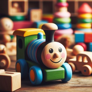 Whittle Wonders Moteur de train en bois fabriqué à la main Un chef-d 'œuvre de précision et de charme - Product Image 3