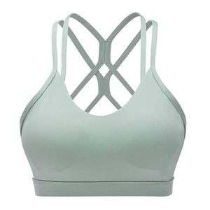 Ensemble de soutien-gorge de sport à prix bas, design unique et sexy sans dos, séchage rapide, logo personnalisé du fabricant professionnel - Product Image 1