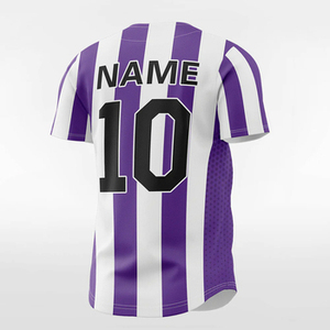 Maillots de baseball personnalisés très demandés, 100 % polyester respirant, séchage rapide, col en V, broderie sublimée pour hommes adultes - Product Image 3