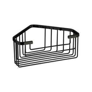 Koricini Portasapone Angolare per Doccia in Filo d'Acciaio Nero Opaco 15x20cm - Product Image 1