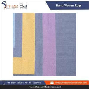Vente chaude coton naturel plat tissage tapis réversible écologique Dhurrie pour les acheteurs conscients à la recherche de vert décor à la maison - Product Image 4