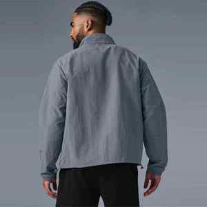 Camiseta de Manga Corta para Hombre, Ligera, de Alto Rendimiento, con Cuello Alto y Cierre de Cremallera, Corte Regular, de Alta Calidad, Mezcla de Poliéster/Algodón - Product Image 2