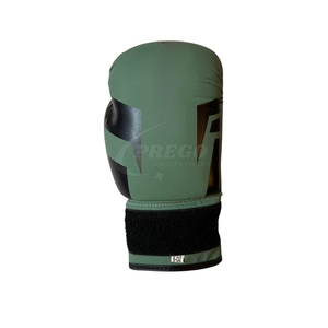 Gants de boxe verts personnalisés pour l'entraînement et le sparring, en cuir PU, avec sangle de poignet réglable, logo OEM, pour hommes et femmes, vente en gros - Product Image 3