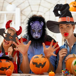 Masque à capuche de créature menaçante déguisement d'animal portable pour Halloween - Product Image 6