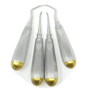 Miller Dental Tooth Root Elevator Set #71 + 72 + 73 + 74 En ángulo y curvo Izquierda + Derecha Acero inoxidable Acabado dorado - Product Image 2