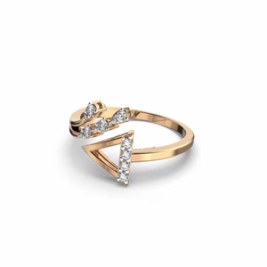 Bague en or jaune massif 14 carats en laboratoire créée bague en diamant et or bague de fiançailles bijoux F couleur VS1 clarté pour la fabrication de bijoux cadeau - Product Image 2