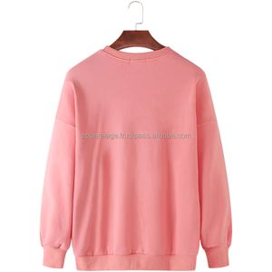 OEM Custom 3D Embossed Logo Men's <b>Fleece</b> Oversized Crewneck Hoodie <b>Sweatshirt</b> for Winter - Product Image 2