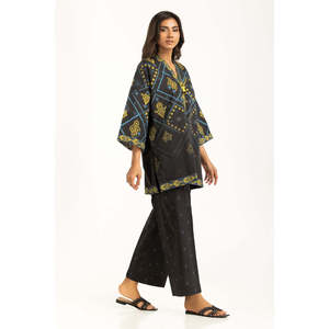 Ensemble Coordonné Bohème Chic en Coton Viscose IPST-55012 – Hauts Imprimés en Mousseline à Manches Trois-Quarts pour Printemps/Été - Product Image 4