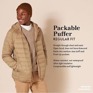 Veste matelassée à capuche légère et résistante à l'eau pour homme pour les activités de plein air - Product Image 3