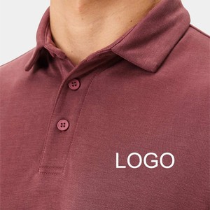 Polo uni solide en coton polyester à séchage rapide respirant Sport Golf travail d'entreprise Polo pour hommes uniformes - Product Image 5