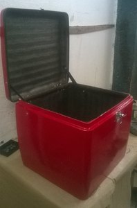 Boîte arrière de moto personnalisable en fibre de verre rouge nouveau style de conteneur de livraison de vélo de nourriture chaude - Product Image 3