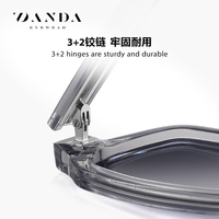Lunettes de soleil polarisées tendance Gafas De Sol S32105 personnalisées Lunettes de soleil carrées épaisses en acétate de qualité Lunette De Black Transparent Tac