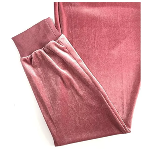 Survêtement de jogging pour femmes en tissu velours vintage empilé personnalisé ensemble de survêtements pour femmes ensemble couture deux pièces pantalon évasé en velours - Product Image 4