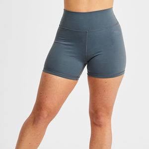 Short de yoga respirant taille haute pour femmes Short d'entraînement sans couture pour l'entraînement physique teint en plaine - Product Image 1