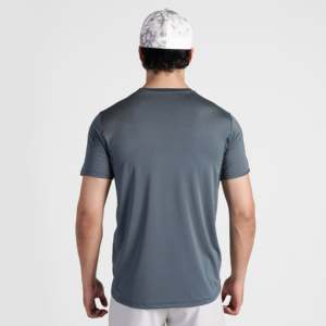 T-shirt de performance 100 % polyester léger 240g en tissu tricoté couleur anthracite avec impression sérigraphique pour l'exercice - Product Image 2