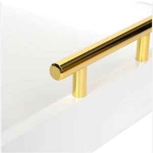 Plateaux de forme rectangulaire de vente chaude plateau de service en bois massif avec poignées en métal pour la maison et les restaurants à un prix compétitif - Product Image 4