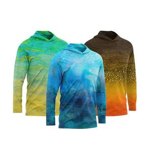 Diseño personalizado Jersey con capucha camisas de pesca protección Uv ropa de pesca logotipo personalizado pesca sudaderas camisas ropa deportiva sublimación - Product Image 1