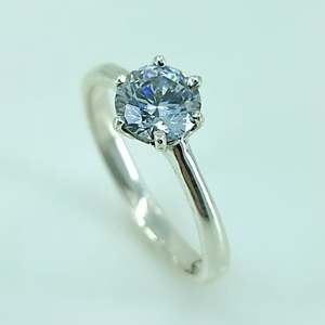 Navya <b>Craft</b> 925 Solid Sterling Silver Blue Topaz Round Handmade Women's <b>Ring</b> Sizes 4-13 for Christmas Anniversary Birthday - Product Image 5