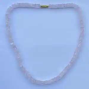 Natural Pink Rose Quartz Stone Smooth Heishi Tyre Gemstone Beaded Necklace Jewelry Manufacturer Suppliers at Wholesale Price