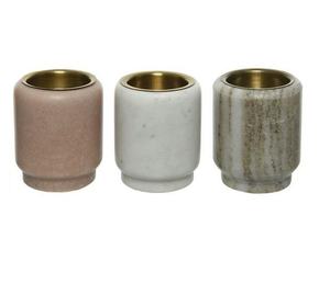 Dernier bougeoir en marbre avec design en acier bougeoir en marbre de forme ronde pour prix de gros - Product Image 2