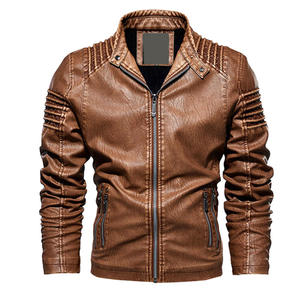 Mode usine haute qualité hiver 2025 haute qualité hommes veste en cuir de mouton veste en cuir d'extérieur - Product Image 1