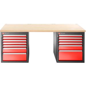 เฟาคอม โต๊ะทำงานเตี้ย 2.2 ม. พร้อมลิ้นชัก 13 ช่อง และตู้เก็บเครื่องมือแบบไม้ - Product Image 1