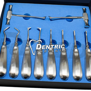 Instrumentos quirúrgicos dentales más vendidos, juego de elevadores de raíz, caja Manual de acero inoxidable, 10 Uds., certificado CE, garantía de 1 año DENTRIC - Product Image 5