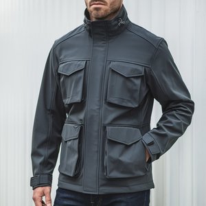 เสื้อโค้ทกันน้ำสำหรับผู้ชาย สวมใส่สบายในฤดูหนาว เหมาะสำหรับกิจกรรมกลางแจ้ง บุด้วยผ้าฟลีซหนานุ่ม มีกระเป๋า ซิปยาว ให้ความอบอุ่น น้ำหนักเบา - Product Image 1