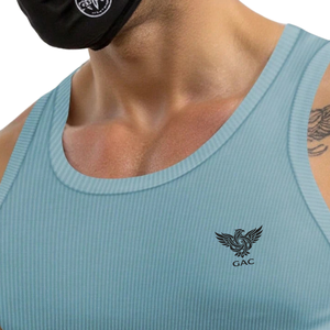 <b>Mens</b> Breathable Ribbed Tank Top Sleeveless Muscle Fit Sports <b>Vest</b> Stretch Knit Front Athletic <b>Gym</b> Workout Casual Summer Fitted - Product Image 4