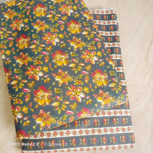 Nueva moda, venta al por mayor, tela india, 100% algodón, tela para ropa, Material Floral, bloque de mano + Serigrafía - Product Image 1