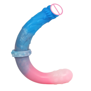 LUUK Gode lesbien coloré à double usage masturbation <span class=keywords><strong>érotique</strong></span> jouets sexuels lesbiens <span class=keywords><strong>gay</strong></span> gode en silicone double tête boutique de gros - Product Image 5