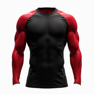 Entraînement de force athlétique professionnel Gym Workout Rash Guard BJJ MMA Sports de combat Conception sublimée Respirant pour Martial - Product Image 6