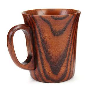 100% tasse en bois naturel pour bière et barware et dessus de table avec poignée tasse à bière tasse à café à boire à la main - Product Image 1